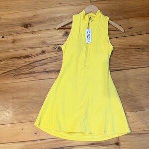 NWT GIGI C Yellow Snakeskin Tennis Dress